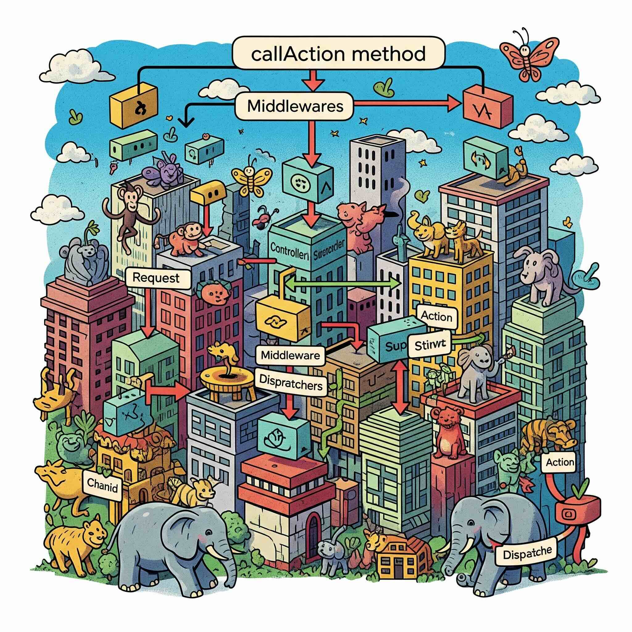 Laravel Controller中的callAction